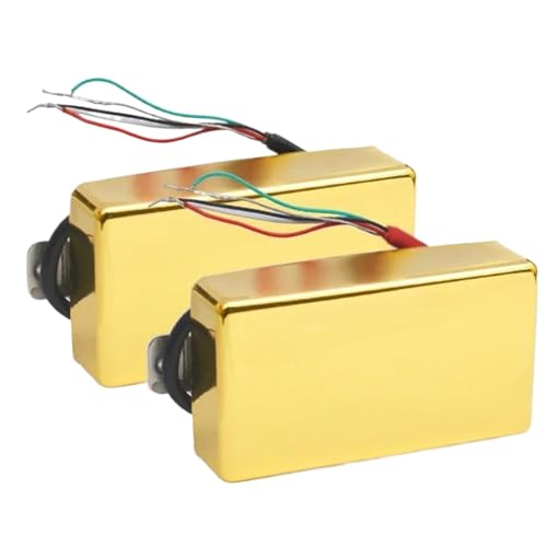 エレキギターピックアップ 密閉型アルニコ 5 ブラスカバー LP ギターハムバッカーピックアップ 4 コイルケーブル出力 7.5K/15K コイル分割アルニコ V(I)