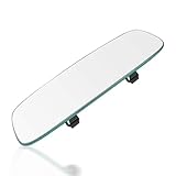 CarFrill Anti-Glare Rear View Mirror for Car – Clip-On Wide Angle Convex Mirror | Frameless Panoramic Rearview Mirror to Eliminate Blind Spots | Universal Interior Mirror for All Cars