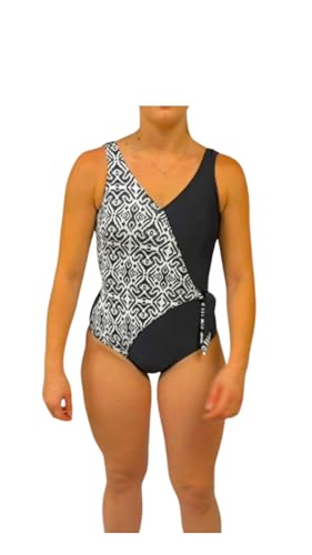 Maillot de bain une pièce femme noir blanc Haute Pression taille 42 confortable