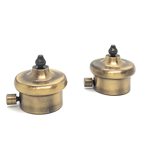 Image of FAPBADRI Simple Curtain End Caps /Finials for a 1 inch Pipe /Rod, Colour - Antique Gold Pointed Design, 6 Pieces