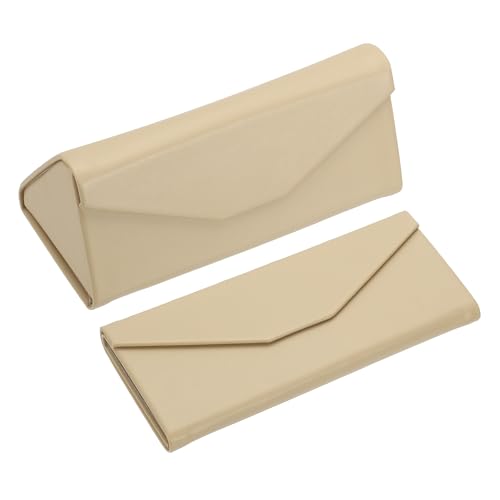 Image of PATIKIL Foldable Glasses Case, Triangle Magnetic Sunglasses Organizer Case PU Leather Hard Eyeglass Case for Women (2 Pcs)