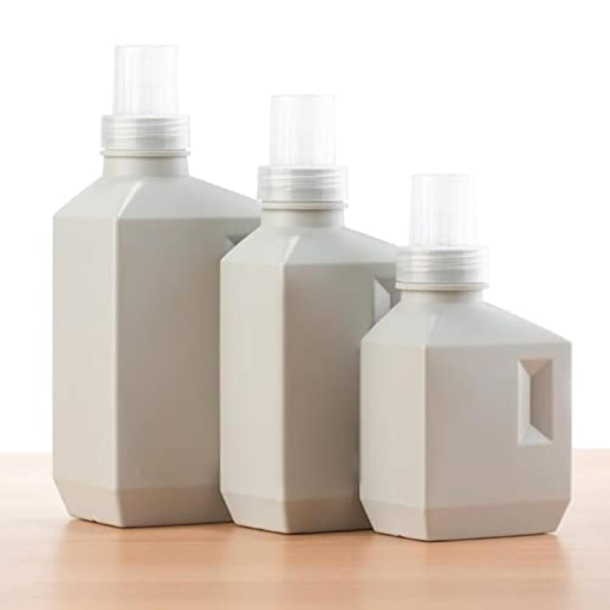 3xLaundry Bottle with Label Large Capacity for Detergent Home Use Gray 1000ML