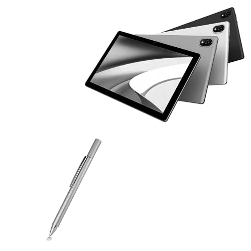 BoxWave Stylus Pen Compatible with Doogee U10 - FineTouch Capacitive Stylus, Super Precise Stylus Pen - Metallic Silver