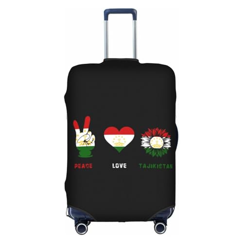 Peace Tajikistan Tajik Flag Travel Luggage Cover Washable Suitcase Case Suitcase Protector Fit Luggage Cover X-Large