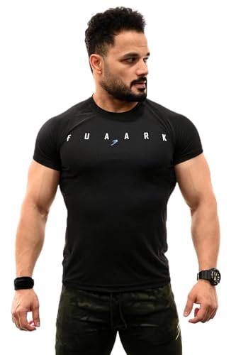 Image of FUAARK Men's Round Neck Slim fit Gym & Active wear Sports T-Shirt for Workout & Casual Wear