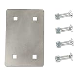 80LB 200LB Vibrator Mount Plate Tailgate Spreader 1 1/2' Bolts Tailgate Spreader Vibrator Kit,Silver