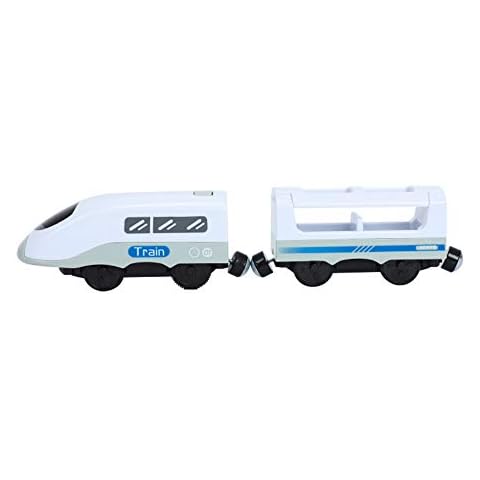 Kids’ Electric Train, Freight Train with Magnetic Link Locomotive, Battery Powered Locomotive Train, Electric Toy Train, Manual Control Model Train Educational Toy for Children Cover