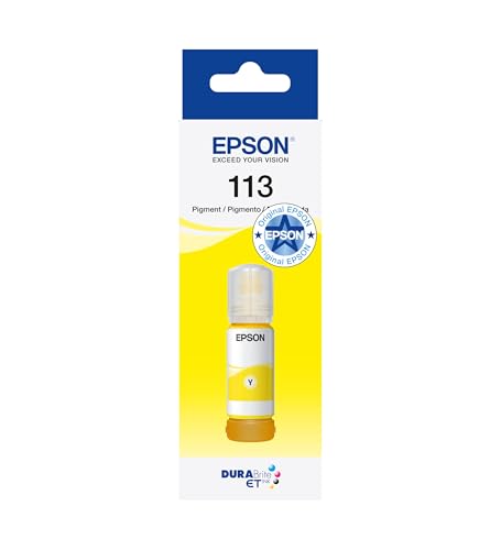 Epson EcoTank 113 Original Tintenflasche, Gelb, Pigmenttinte
