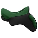 BATOOL UBB INTERNATIONAL Fibre Tree Comfy Endurance Genuine Leather Horse Saddle Comfortable Light Weight Horse Riding Easy to Clean Carbon Saddle Stirrup-Straps Size:16-17 inches Seat, CEN53 (17.5)