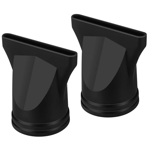 AUTSUPPL Hair Dryer Diffuser Nozzle for Blow Dryer 2 Pcs Reusable Hair Blower Nozzle for Straightening Black Plastic