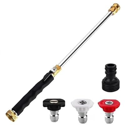 Upgraded Jet Nozzle Power Washer for Garden Hose,2026 Pressure Washer Wand with 3 High-Pressure Nozzles for Car Washing Patio Garden Outdoor Cleaning. (Black)