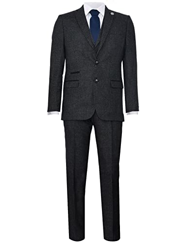 Costume en tweed 3 pièces homme costume mariage formel coupe classique