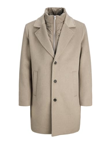 JACK & JONES Jprblastanford Wool Blend Overcoat, Crudo,...
