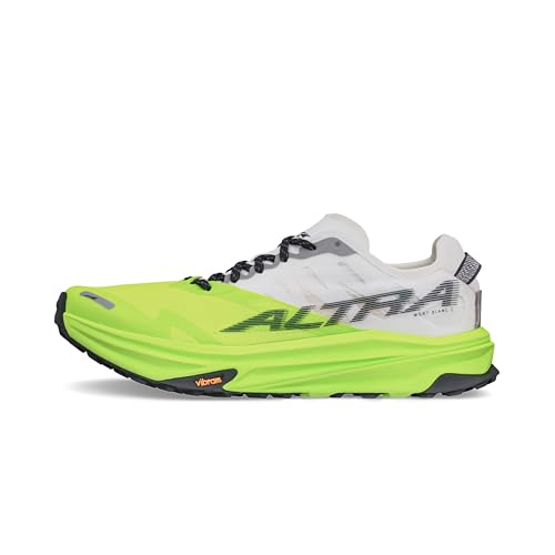 ALTRA Women's Mont Blanc Carbon Trail Running Shoe, White/Lime, 9