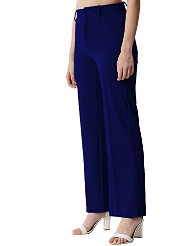 Image of KOTTY Women Polyester Blend Solid Trousers