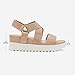 DREAM PAIRS Women’s Open Toe Ankle Strap Platform Wedge Sandals,Size 10,Nude,CHARLIE-5