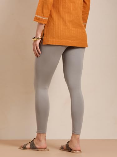 Image of TWIN BIRDS Super Stretchable Cotton Elasthane Fabric Ankle Length Leggings for Women