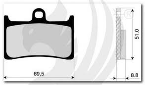 PASTIGLIE FRENO ANTERIORI CERAMICA SINTERIZZATA COD. 45S00100 DISCO STANDARD