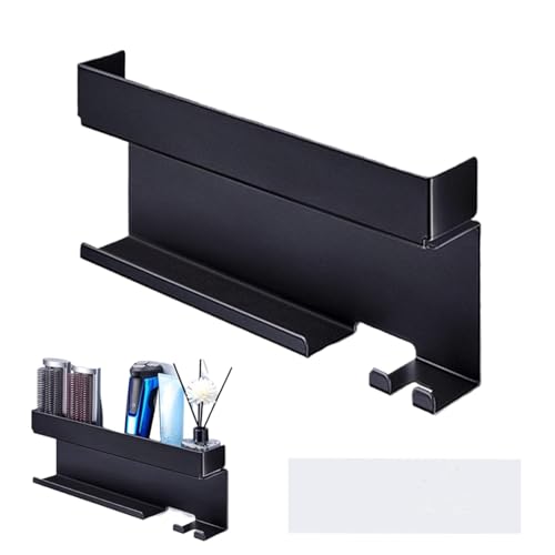 Duroecsain Soporte adhesivo para el cabello, soporte para el secador de soplado soporte de pared,Soporte de hierro de doble - Adhesivo de accesorios de estilos de curling de baño para dormitorio,