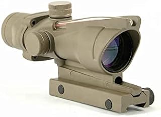 E-Tactical 4x32 Scope Tan Red Chevron Glass Fiber Scope Etched Reticle Real Fiber Optics Optical Scope - E-TACTICAL PERFORMANCE THAT MATTERS