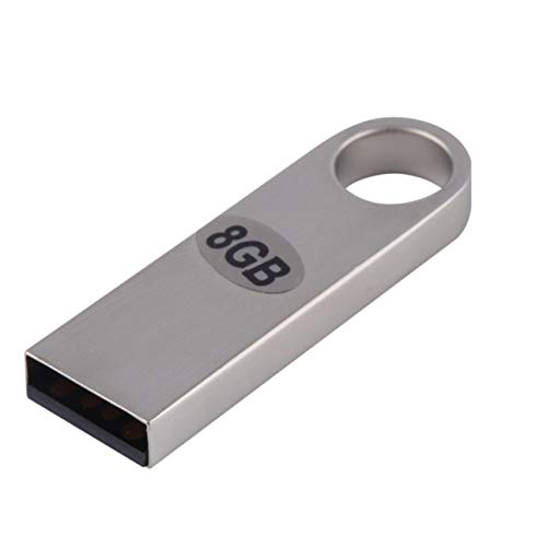 Preisvergleich Produktbild Ballylelly Super-Hochgeschwindigkeits-USB-Stick, tragbar, einfach, klassischer Metallschlüssel, USB 2.0-Stick, Flash-Stick, U-Laufwerk, 8 GB Solid-State-Speicher