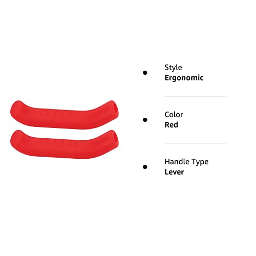 Keenso Brake Handle Cover, Silicone Sticky Fingers Mtb Brake Lever Grips Mountain Bicycle Brake Silicone Sleeve (Red) #TOP2