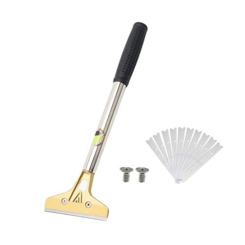 NUOBESTY Raspador de Vidrio con Mango Antideslizante Herramienta Limpiadora Multiusos para Eliminar Pegatinas Masilla y Adhesivos Azulejos Ventanas y Paredes Resistente y Duradero para Uso
