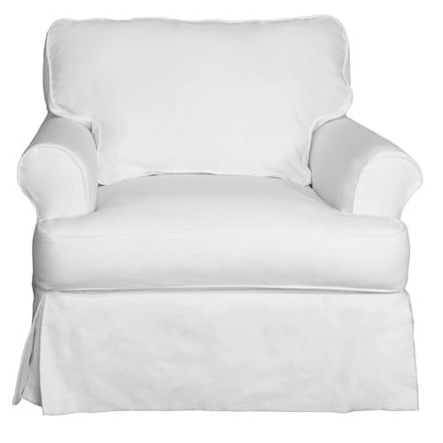 Sillón plegable blanco de algodón y madera miniatura 6
