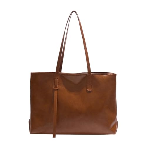 Bolso de mano para mujer, de gran capacidad, con cremallera, impermeable, suave, piel sintética, ligera, elegante, para el trabajo, escuela, viajes, uso diario, Red, Talla única Bolso de mano para mujer, de gran capacidad, con cremallera, impermeable, suave, piel sintética, ligera, elegante, para el trabajo, escuela, viajes, uso diario, Red, Talla única