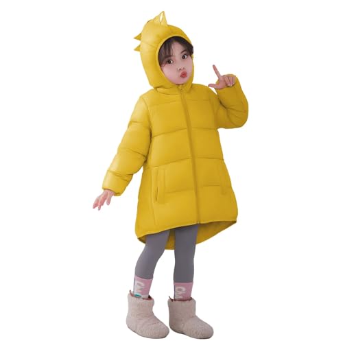 Toddler Boys Girls Cute Dinosaur Hooded Puffer Jackets Winter Lightweight Down Coats Warm Zip up Padded Outerwear3
