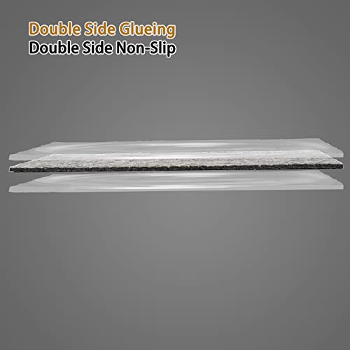 Maxfacilis Non Slip Rug Pad Felt Two Side High Friction Felt Floor Protect Pad, Reduce Noise 1/5" Thick 5' X 8' Gray #TOP2