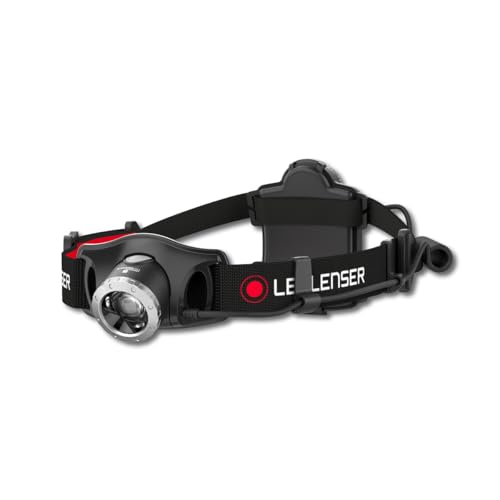 Ledlenser H7R.2 Stirnlampe LED, aufladbar mit Lithium Akku, auch mit 4xAAA Batterien nutzbar, fokussierbar, 300 Lumen, stufenlos dimmbar, Leuchtweite 160m, rotes Rücklicht, USB Ladekabel, schwenkbar