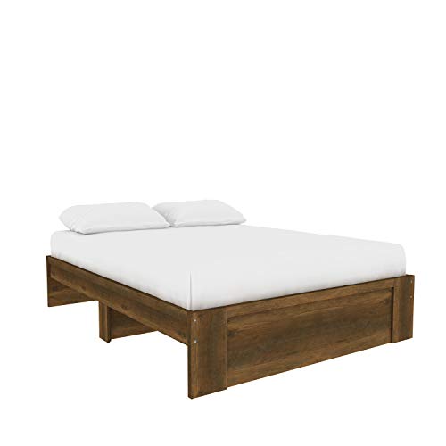 Amazon Basics Platform Bed with Under-Bed Storage Space - Queen, Wood
