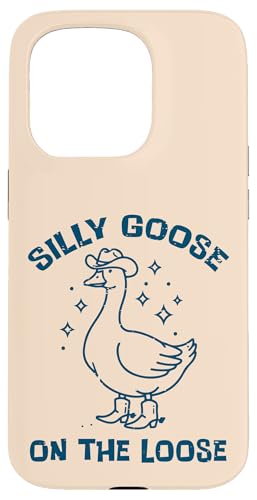 Cowboy Goose Silly On The Loose �������듮�� �����Y ���f�B�[�X �L�b�Y �X�}�z�P�[�X iPhone 15 Pro �p