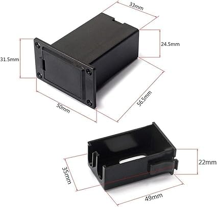 Black Guitar Pickup Battery Box Battery Guitar Case Acoustic Guitar Pickup Parts, Case Holder Replacement for EQ 7545R Bass Accessories, Pickup Shell Cover Installed on Guitar Bass with 9V Battery Box