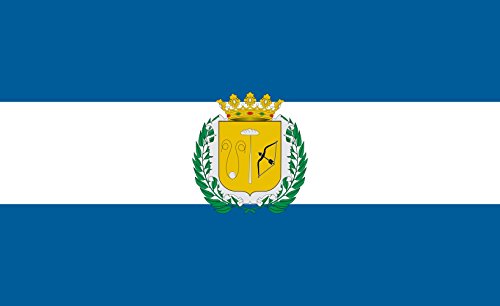 Drapeau Large Bollullos Par del Condado pavillon horizontal en polyester maillé - 2
