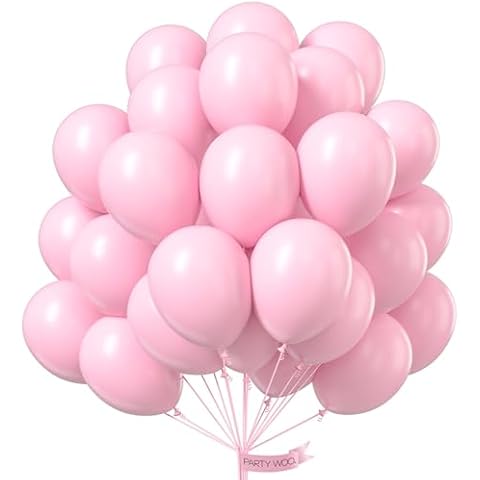 PartyWoo 50 Pastel Pink Balloons for Events Cover