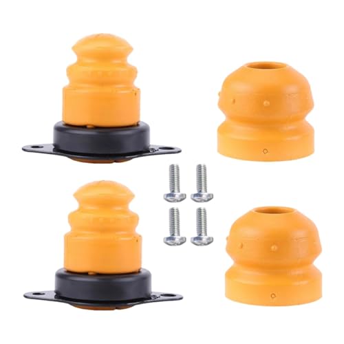 Milageto Accesorios del kit de suspensión de M5570A Tope de suspensión delantero y trasero de goma amarilla para Suministros Piezas de