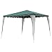 7H SEVEN HOUSE Gazebo Cenador Metálico con Tela y Volantes Verde/Blanco 295x295x245cm 7house