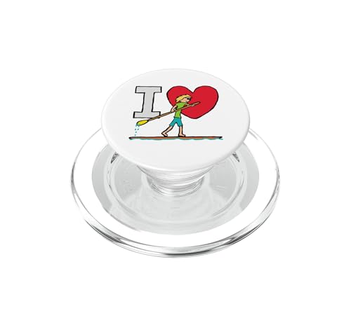 PopSockets PopGrip MagSafe I Love Paddleboard, anneau de support magnétique pour smartphone