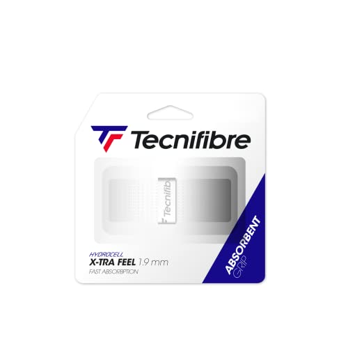 Tecnifibre Unisex_Adult X-Tra Feel Atp Weiss Basic Grip Tapes, White, Standard Size #TOP16
