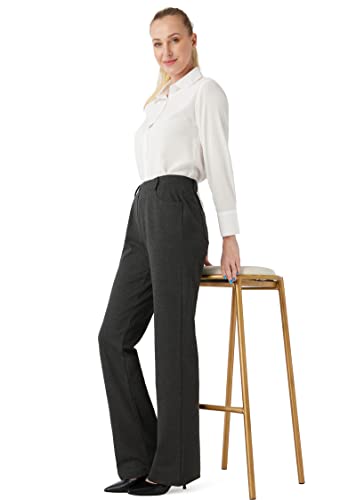 Women's Stretchy Bootcut Dress Pants Office Work Business Casual Slacks with Pockets 28"/30"/32" Inseam 5