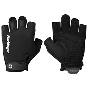 Harbinger Pro Gloves, lightweight and flexible weightlifting gloves with enhanced breathability for moderate lifting support