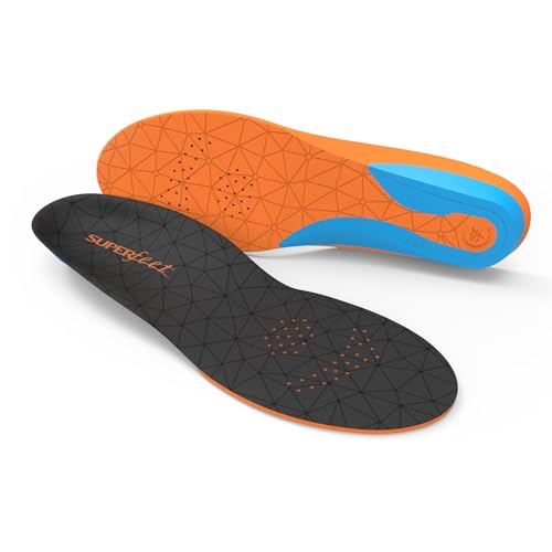 Superfeet All-Purpose Cushion Insoles - Trim-To-Fit Medium Arch Support Comfort Foam Inserts for Workout Shoes - Professional Grade - Men 2.5-4 / Women 4.5-6