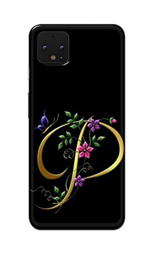 Image of Printed Hard Back Cover Case for Google Pixel 4 Back Cover (Alphabet P) -1803