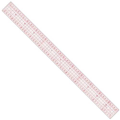 GRAPHOPLEX Japanese Sewing Ruler Soft Transparent Graduated Straight Edges Width 6 cm Length 60 cm