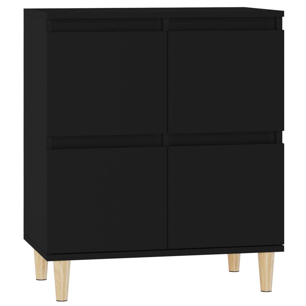 Credenza nera, 60 x 35 x 70 cm, in legno