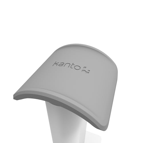 Image of Kanto H2W Premium Universal Headphone Stand with Curved Silicone Padding for On and Over Ear Headphones | White