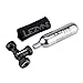 LEZYNE Control Drive CO2 Bike Tire Inflator - Presta & Schrader Compatible Aluminum CO2 Inflation Pump with Twist Control Valve, Fits Threaded Cartridges, Black Head, 16g Cartridge (1-C2-CTRLDR-V104)