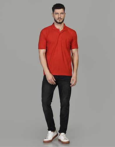 Image of INKKR Men's Casual Polo Neck Half Sleeve Solid T-Shirt (Pack-3)